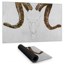 Begin Home Decor C1DM1424HUE38X 14 x 24 in. White Rustic Farm Animals Desk Ma...
