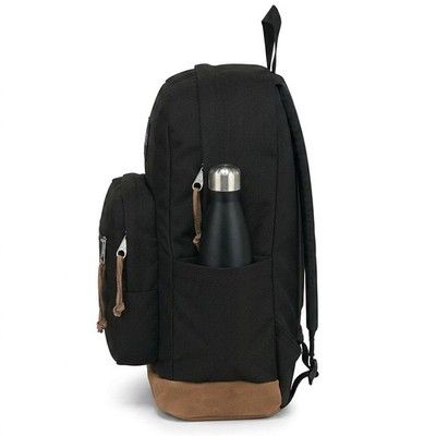 Stylish Black Daypack by JanSport Featuring Comfortable 15 Inch Laptop Sleeve