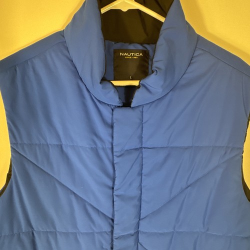 Nautica Primaloft Winterweste Herren L blau Reißverschluss & Druckknöpfe Jacke Weste - Bild 4 von 8