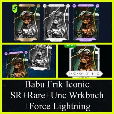 ICONIC BABU FRIK SR+RARE+UNC+FORCE LIGHTNING-10 CARD-TOPPS STAR WARS CARD TRADER