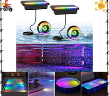 Solar Pool Lights, Submersible LED Pool Light with Remote, Underwater IP68 Wa...