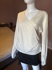 Kettlewell Colours Faux Wrap Long Sleeve Top Soft White Size LL (UK 16)