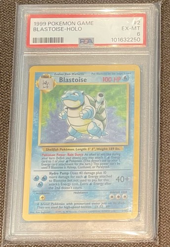 1999 Pokemon Base Set Unlimited #2/102 Blastoise Holo PSA 6 EX-MT