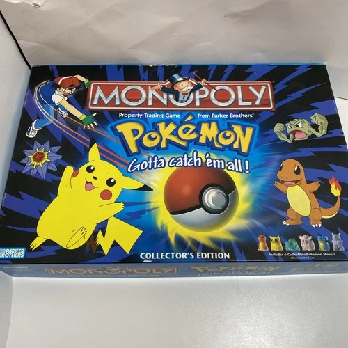 Vintage 1999 Pokemon Collector's Edition MONOPOLY Complete Board Game