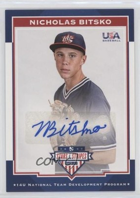 2017 Panini USA Baseball Stars & Stripes 330/399 Nicholas Bitsko #29 Auto z4k