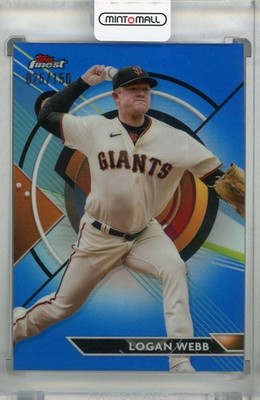 2023 Topps Finest Logan Webb Blue Refractor 25/150 Giants Card