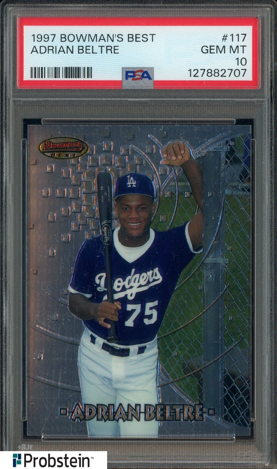 1997 Bowman's Best #117 Adrian Beltre Los Angeles Dodgers RC Rookie HOF PSA 10