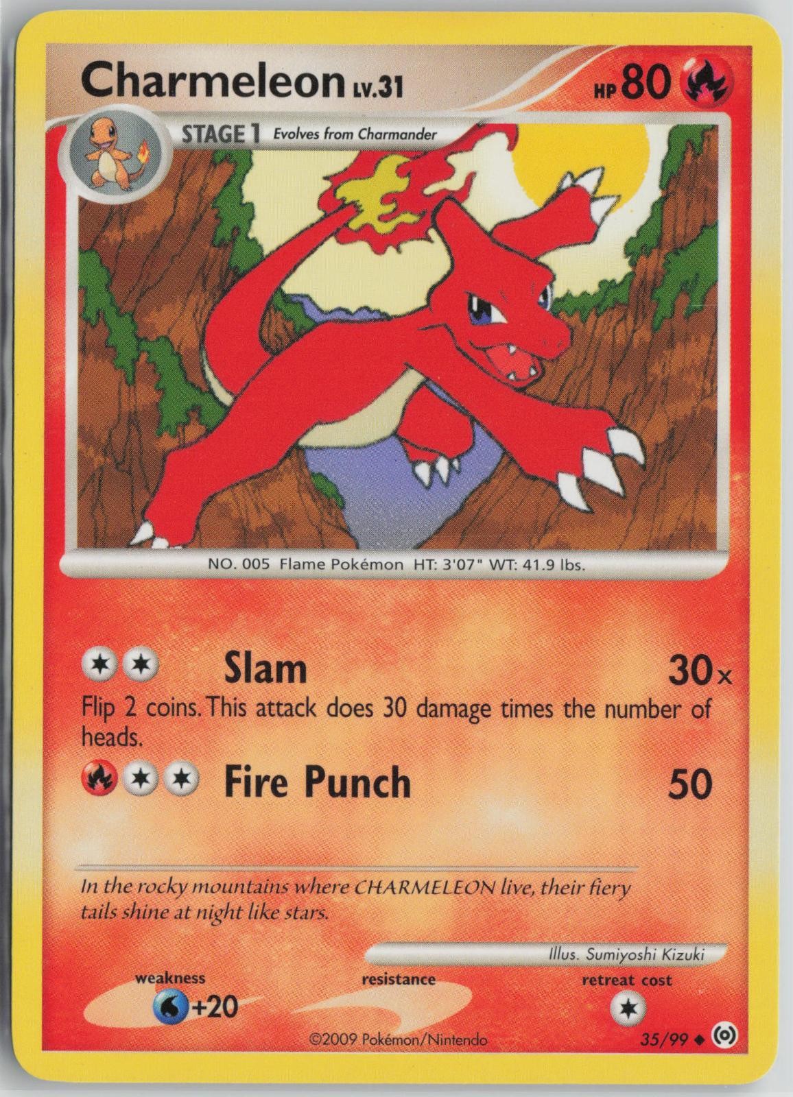 Charmeleon 35/99 Uncommon Arceus Pokemon Near Mint