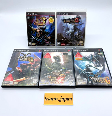 SONY PS2 3 Monster Hunter 1 & 2 & G & Portable 3rd HD & Frontier G getestet