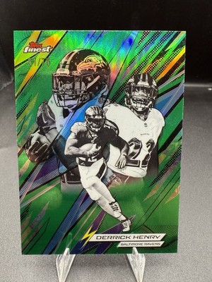 DERRICK HENRY 2025 TOPPS FINEST POWER KINGS GREEN /75 #PK-1 RAVENS Q2620