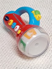 RED BLUE VTech "Spin and Learn" COLOR FLASHLIGHT sounds lights learn w/batteries