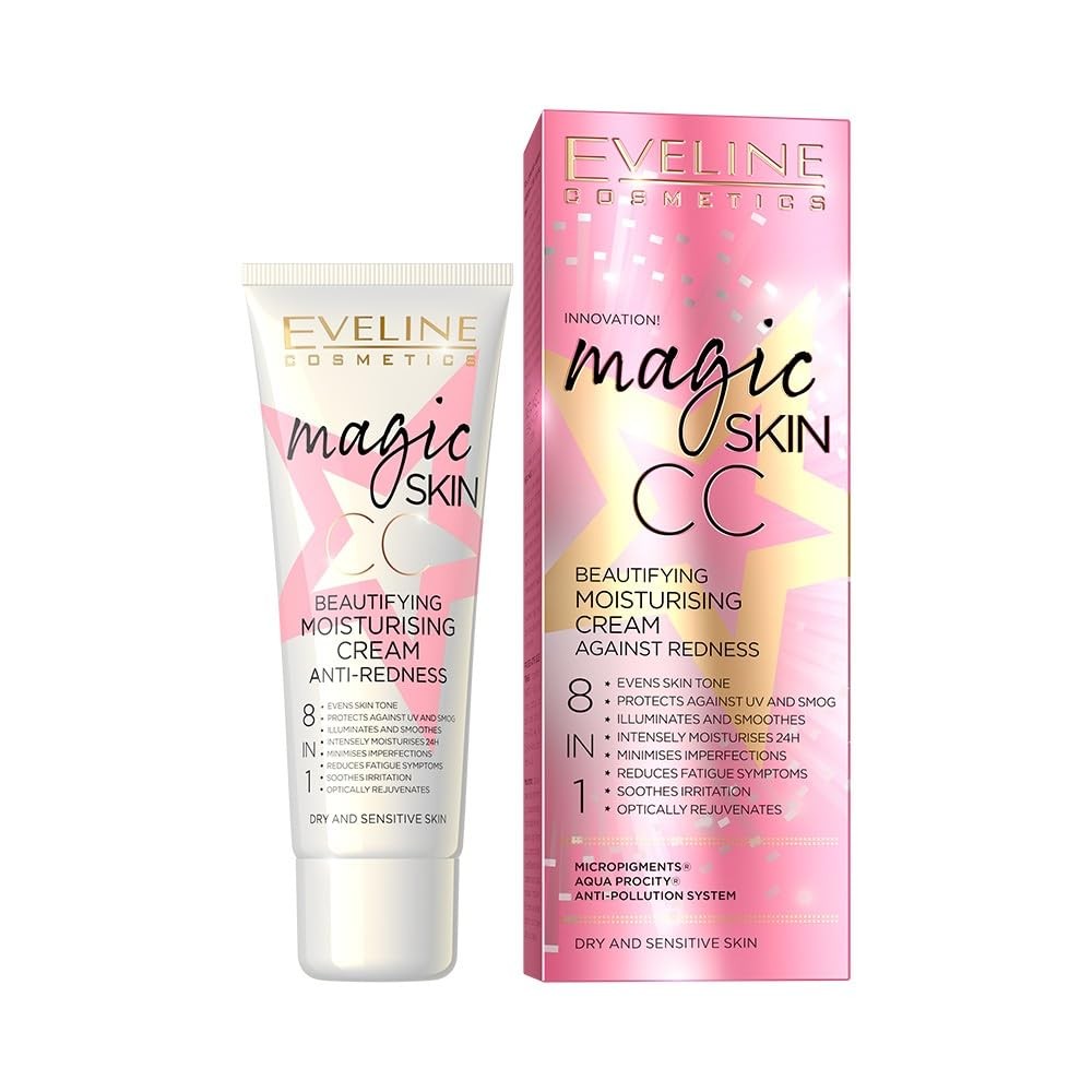 Magic Skin CC Beautifying 8-in-1 Moisturizing Cream for Redness with Hyaluron...