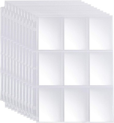 540 Pockets Card Sleeves Binder Sheets Baseball Card Sleeves Pages for 3 Ring...