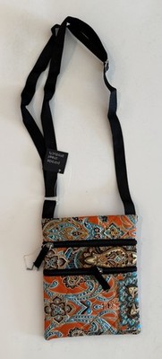 Q5 orange paisley BAG cross body CROSSOVER zippered camera TRAVEL