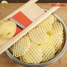 1PC Manual Potato Cutter - Wavy Veggie Slicer for Kitchen Meal Prep - NEW