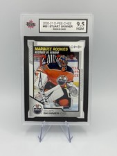Stuart Skinner 2020-21 OPC O-Pee-Chee #631 KSA 9.5 Rookie Card Edmonton Oilers. rookie card picture