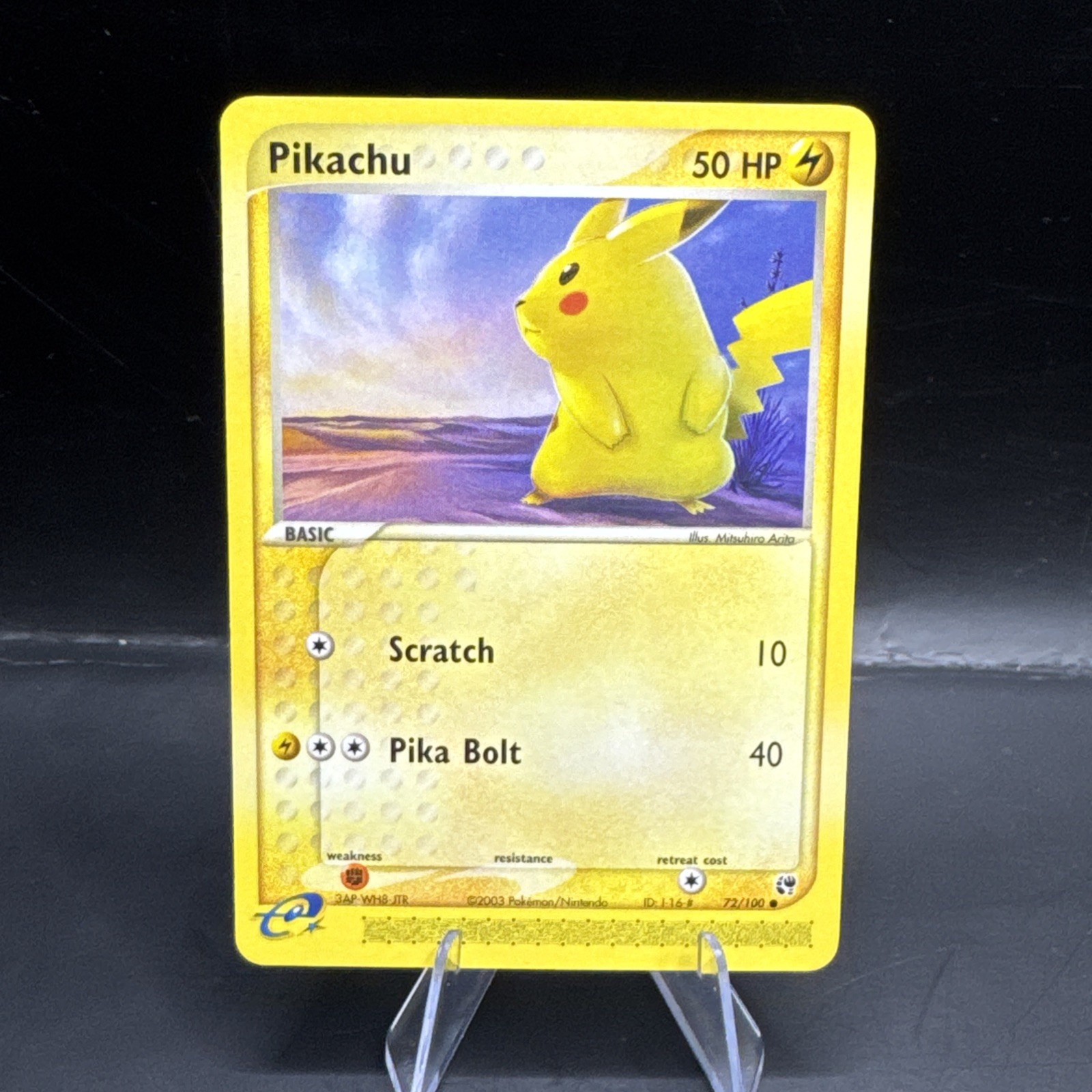 Pokemon Card - Pikachu Sandstorm 72/100 Common LP