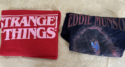 Two Stranger Things Eddie Munson Hellfire Club M Youth T-shirts