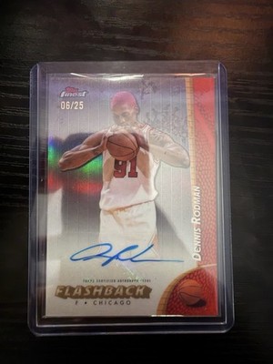2024-25 Topps Finest Dennis Rodman Flashback Autograph #06/25 