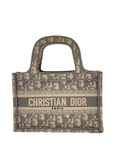 Christian Dior Tote Bag Canvas GRY Used