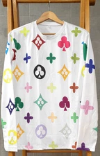 2025 MEN'S Cross-Border Fashion Trendy Niche Brand Full Print Long Sleeve Tee LG
