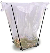 Garden Trash Bag Holder - Outdoor Leaf Bag Support Stand Multi-Use Metal Garb...