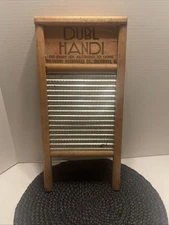 Vintage WASH BOARD"Dubl Handi” Columbus Washboard Co. Spice/Med Cabinet Folk Art