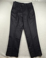 Tommy Hilfiger Micro Tech Dress Pants Mens 36x32 Black Pleated Front Formal