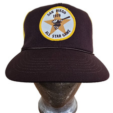 VTG San Diego 1978 All Star Game Trucker Hat Cap Padres Snapback S/M