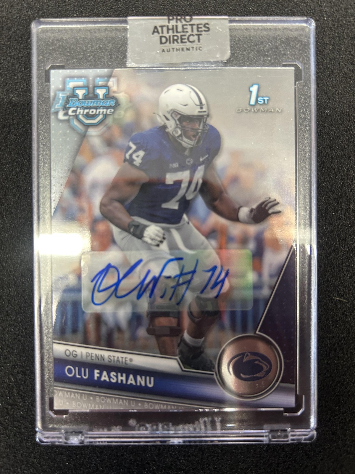 2023 Bowman University Chrome #122 Olu Fashanu Pro Athletes Direct Auto