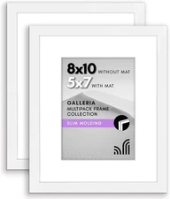 2 Pack Picture Frame Americanflat White Polished Plexiglass Wall Tabletop