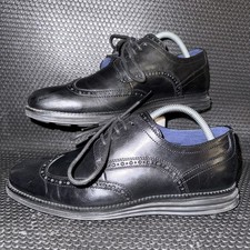 Cole Haan Original Grand Black Leather Wing Tip Oxfords Dress Shoes Men  s 8M