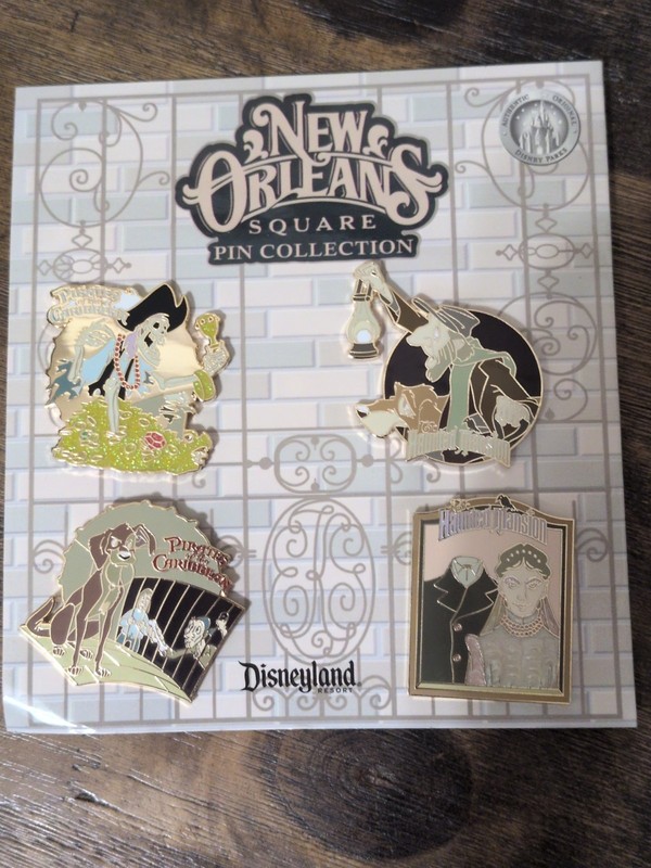 Disneyland Adventureland Pin Trading 4-Pin Set New Orleans Square Collection 