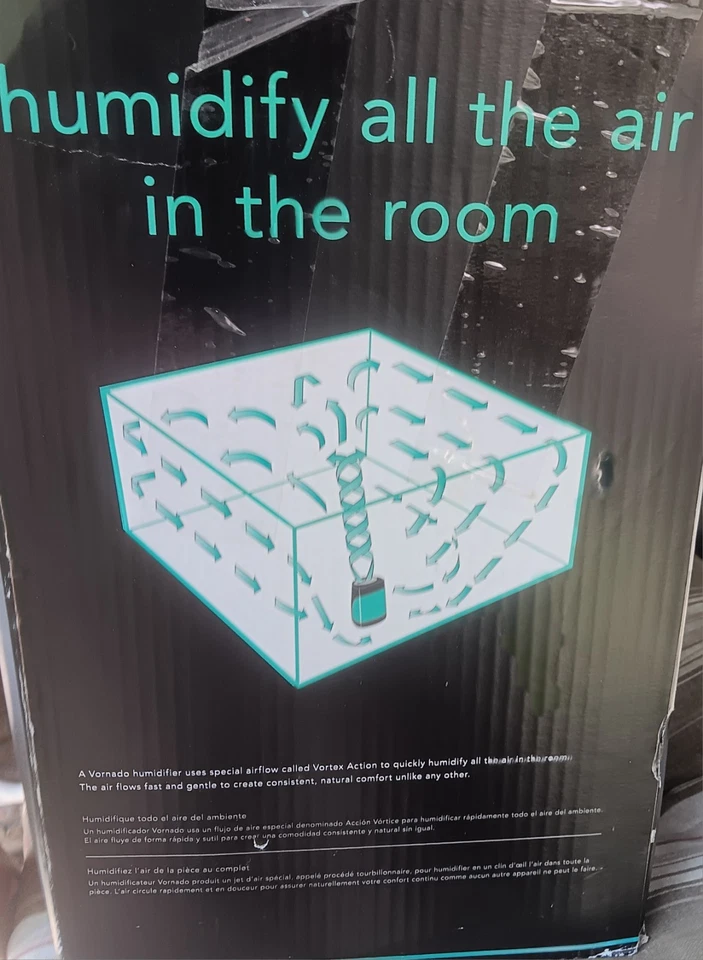 Humidificador evaporativo para toda la habitación Vornado Evap2 negro. Trabajo probado excelente. Foto 4 de 4