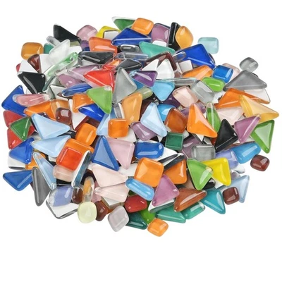 CENBEN Bunte Glas-Mosaiksteine unregelmäßig gemischte Dekoration für Bastelarbeiten ...