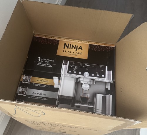 NINJA Luxe Cafe Pro Series ES701UK Bean to Cup Coffee Machine - Silver - New UK