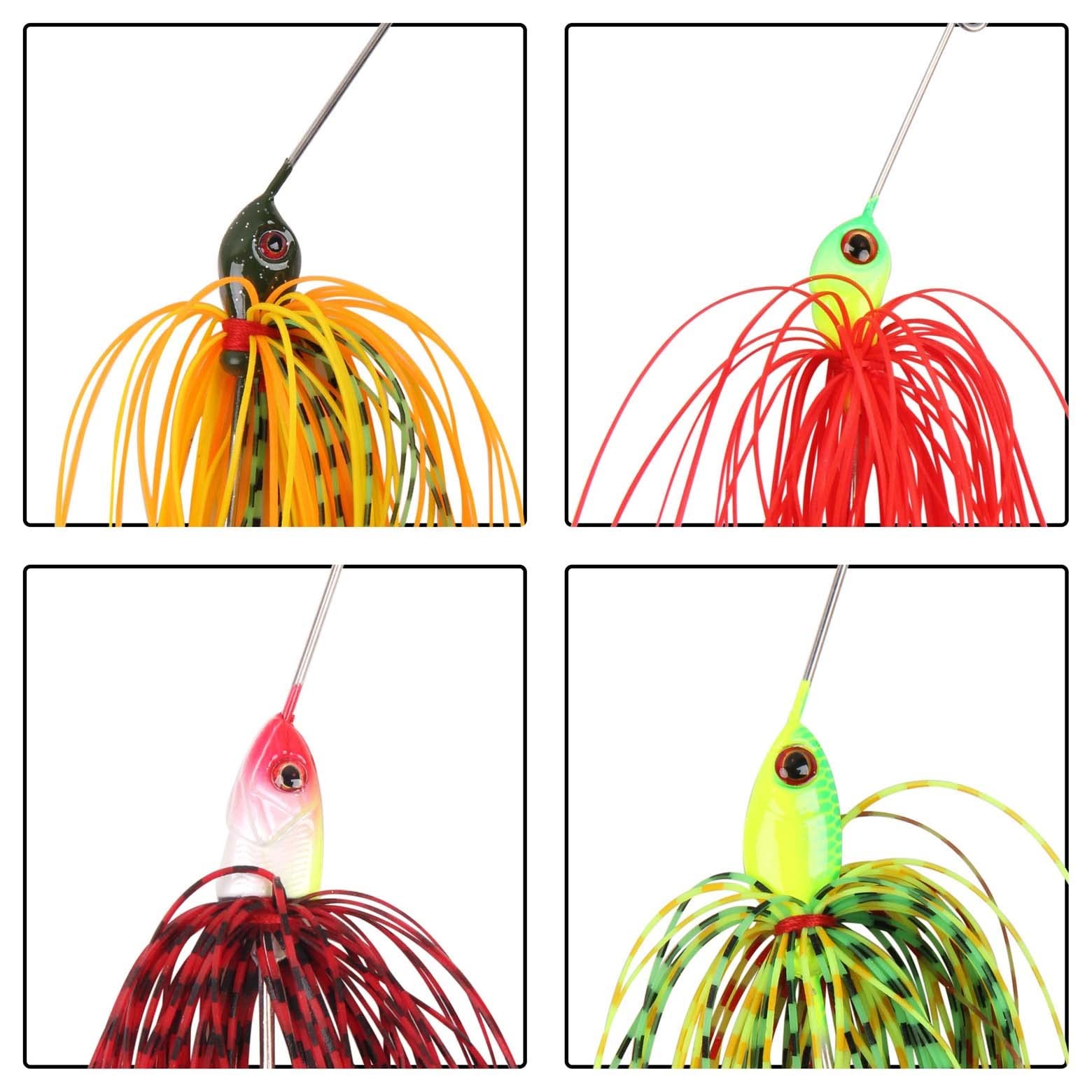 Fishing Lures Spinner-6pcs Bass Fishing Lures Hard Metal Spinnerbait Buzzbait... - Image 5
