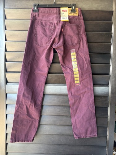 Levi’s 511 Youth Slim Fit Plum Jeans Size 14 (27x27) NWT - Picture 2 of 7