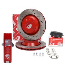 Bremsscheiben + Bremsbeläge + Bremsenreiniger hinten für AUDI TT / Roadster