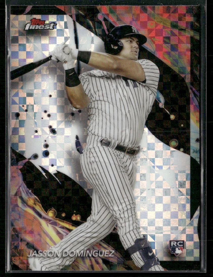 2024 Topps Finest - Uncommon Jasson Dominguez #168 Checkerboard Refractor (RC)