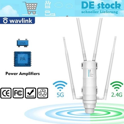 Wavlink AC1200 Outdoor WLAN Repeater Extender Dualband WiFi Long Range Access DE