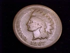1867 Indian Head Cent, a well circulated example that I grade nearly Good.