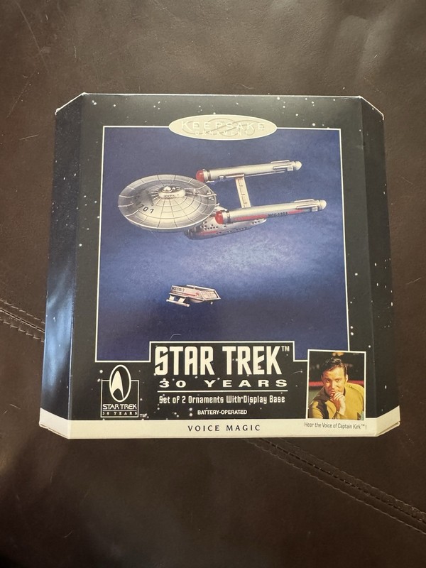 Star Trek 30 Years Voice Magic Ornament Set Vintage Hallmark Keepsake 1996