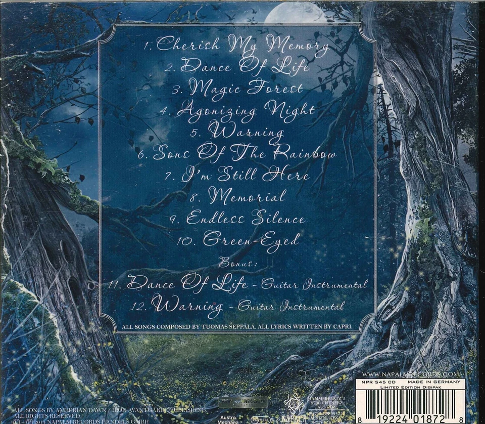 AMBERIAN DAWN "Magic Forest" CD-Album (Digipak) - Bild 2 von 2