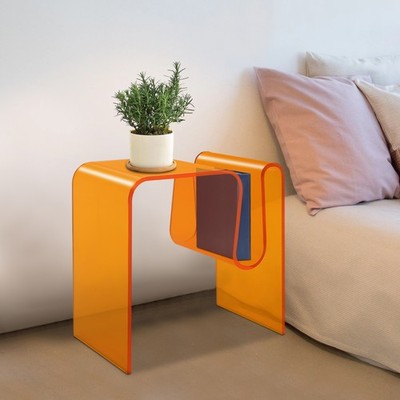 Acryl Beistelltisch Wohnzimmertisch Couchtisch Nachttisch M-Form Side Table