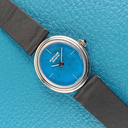NOS Vintage FORTUNE (Favre-Leuba) Solid Silver 925 Cocktail Watch 1980s ETA - Picture 2 of 12