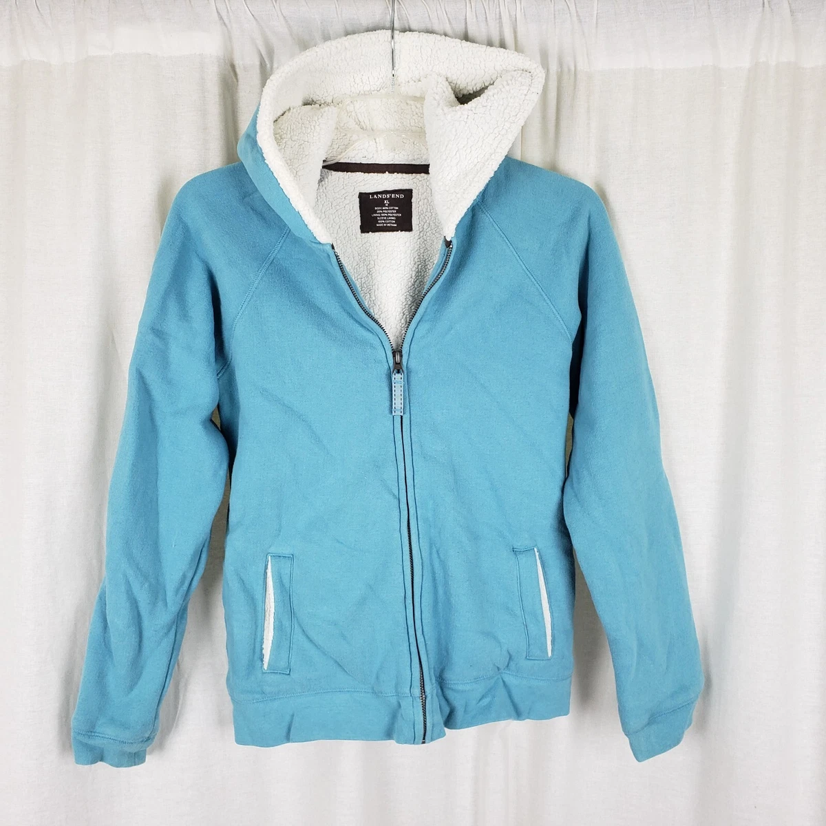 Lands end 2024 sherpa lined hoodie