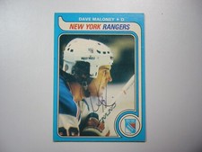 1979/80 O-PEE-CHEE NHL HOCKEY CARD #159 DAVE MALONEY EX SHARP AUTO AUTOGRAPH OPC