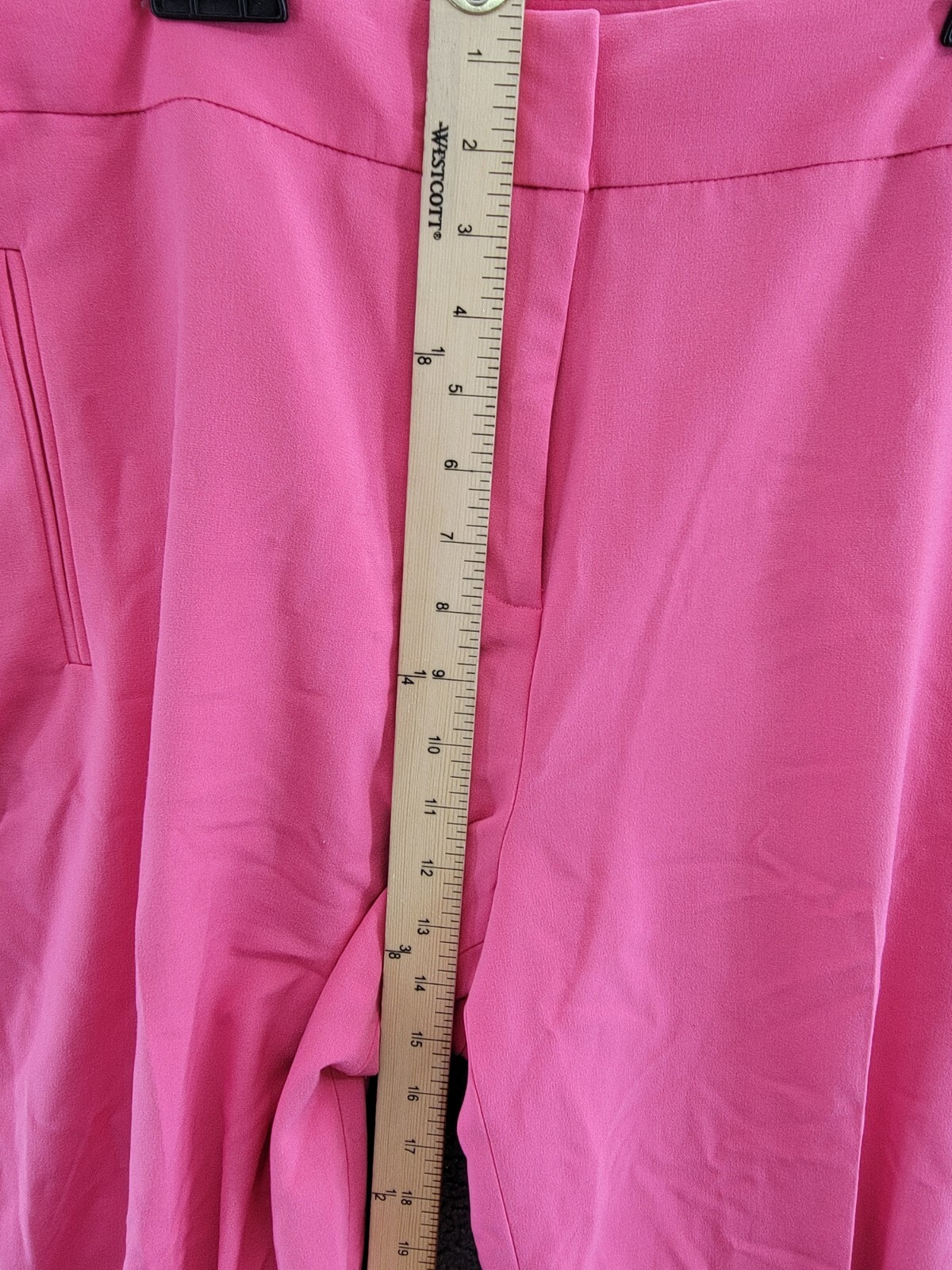 Bar III Bi-Stretch Straight-Leg Pants Women's 16W Berry Crush Zip Hook & Bar image 8