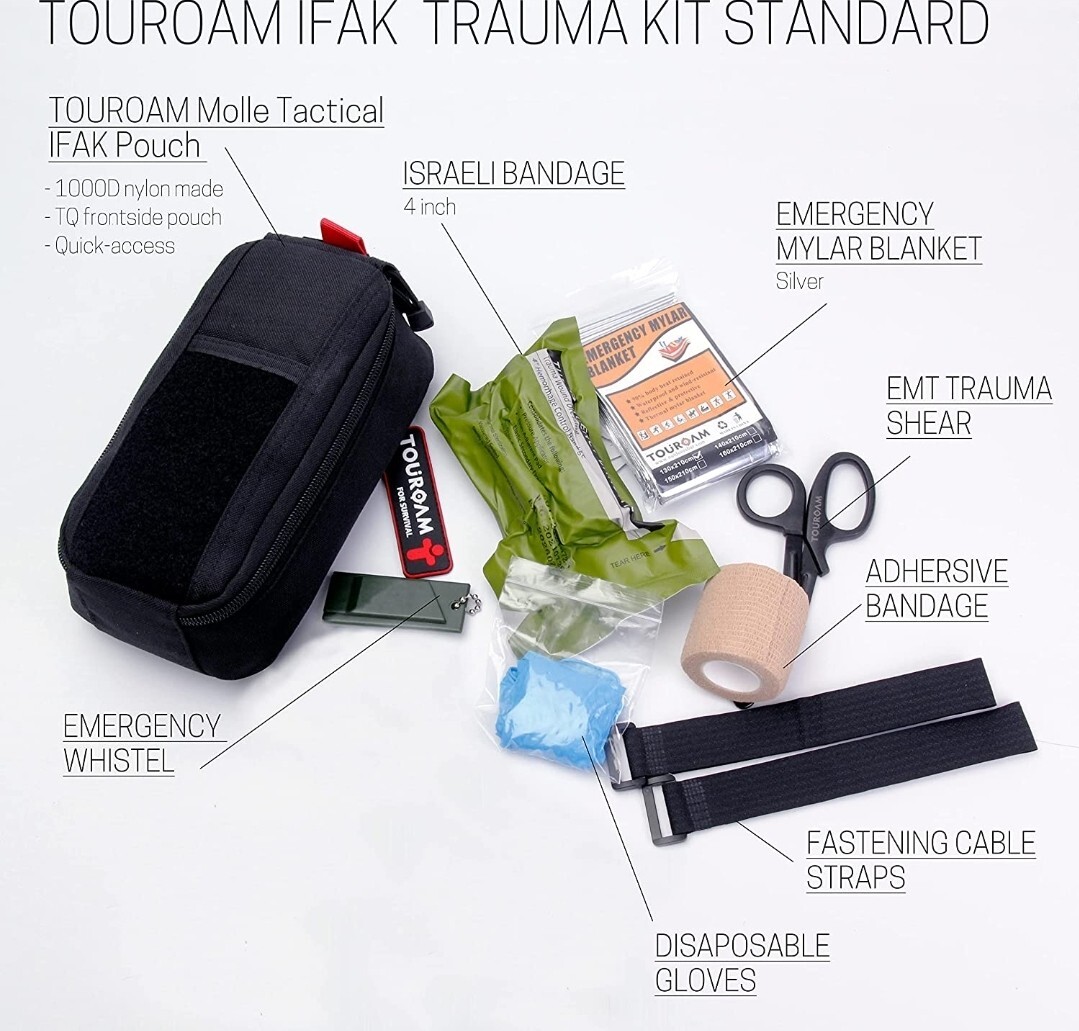 Kit IFAK Traumatologie 36 Pièces | Trousse Premiers Secours Tactique